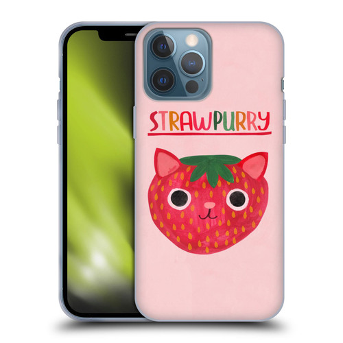 Planet Cat Puns Strawpurry Soft Gel Case for Apple iPhone 13 Pro Max