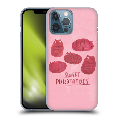 Planet Cat Puns Sweet Purrtatoes Soft Gel Case for Apple iPhone 13 Pro Max