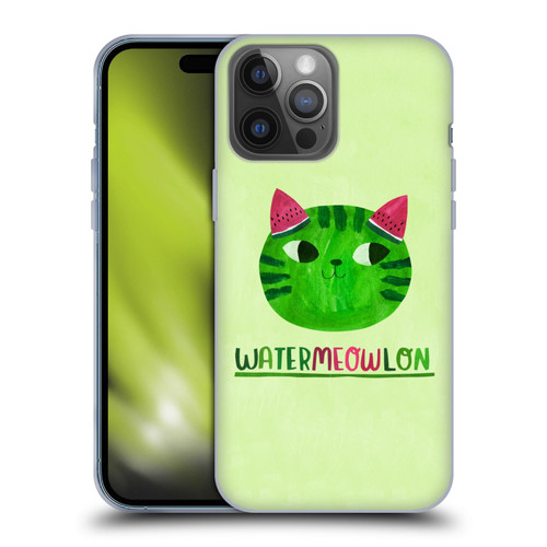 Planet Cat Puns Watermeowlon Soft Gel Case for Apple iPhone 14 Pro Max