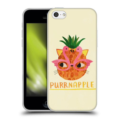 Planet Cat Puns Purrnapple Soft Gel Case for Apple iPhone 5c