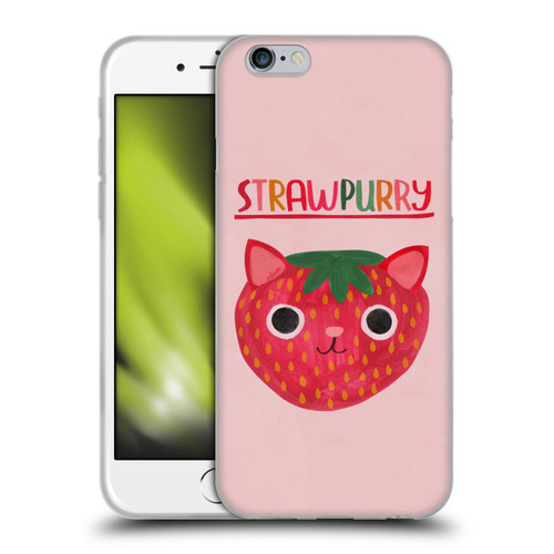 Planet Cat Puns Strawpurry Soft Gel Case for Apple iPhone 6 / iPhone 6s