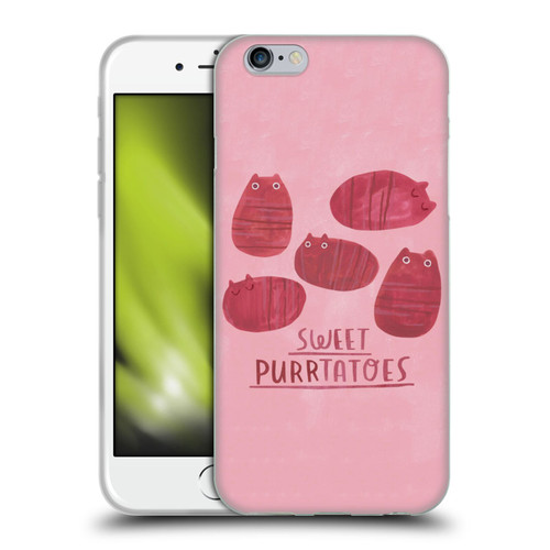 Planet Cat Puns Sweet Purrtatoes Soft Gel Case for Apple iPhone 6 / iPhone 6s