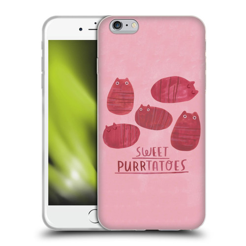 Planet Cat Puns Sweet Purrtatoes Soft Gel Case for Apple iPhone 6 Plus / iPhone 6s Plus