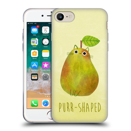 Planet Cat Puns Purr-shaped Soft Gel Case for Apple iPhone 7 / 8 / SE 2020 & 2022