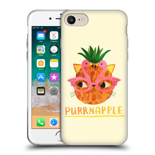 Planet Cat Puns Purrnapple Soft Gel Case for Apple iPhone 7 / 8 / SE 2020 & 2022