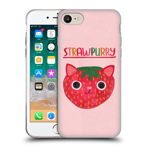 Planet Cat Puns Strawpurry Soft Gel Case for Apple iPhone 7 / 8 / SE 2020 & 2022