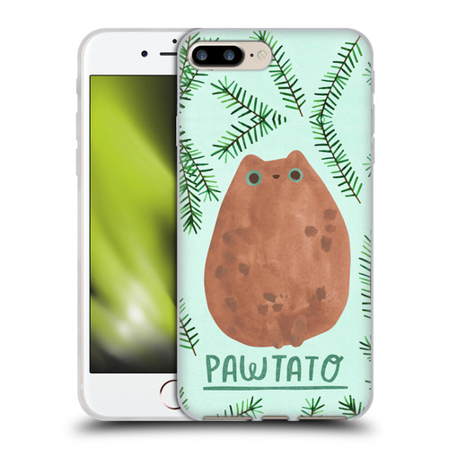 Planet Cat Puns Pawtato Soft Gel Case for Apple iPhone 7 Plus / iPhone 8 Plus