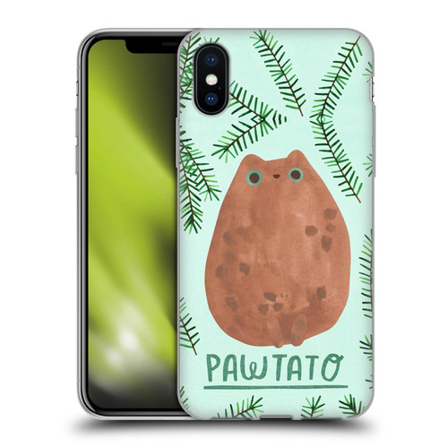 Planet Cat Puns Pawtato Soft Gel Case for Apple iPhone X / iPhone XS