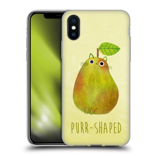 Planet Cat Puns Purr-shaped Soft Gel Case for Apple iPhone X / iPhone XS