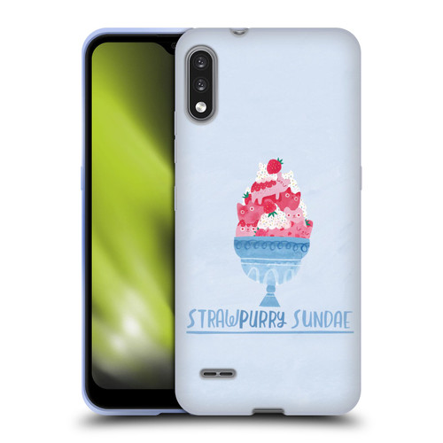 Planet Cat Puns Strawpurry Sundae Soft Gel Case for LG K22