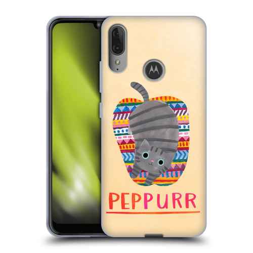 Planet Cat Puns Peppur Soft Gel Case for Motorola Moto E6 Plus