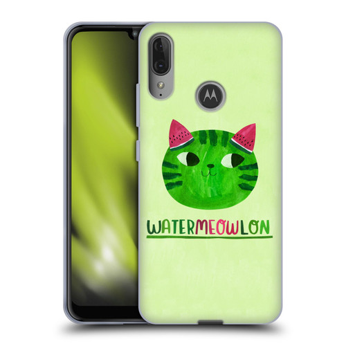 Planet Cat Puns Watermeowlon Soft Gel Case for Motorola Moto E6 Plus