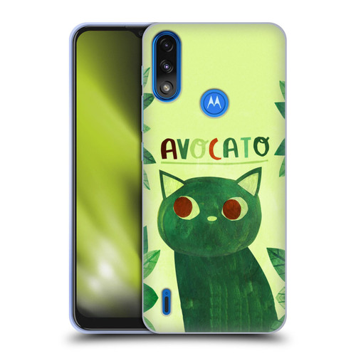 Planet Cat Puns Avocato Soft Gel Case for Motorola Moto E7 Power / Moto E7i Power