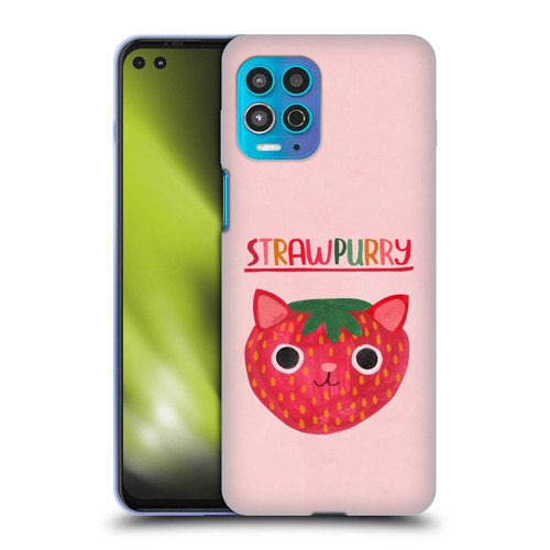 Planet Cat Puns Strawpurry Soft Gel Case for Motorola Moto G100