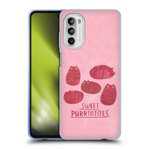 Planet Cat Puns Sweet Purrtatoes Soft Gel Case for Motorola Moto G52