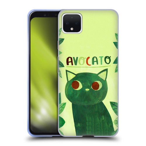 Planet Cat Puns Avocato Soft Gel Case for Google Pixel 4 XL