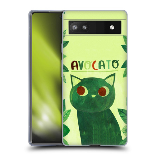 Planet Cat Puns Avocato Soft Gel Case for Google Pixel 6a