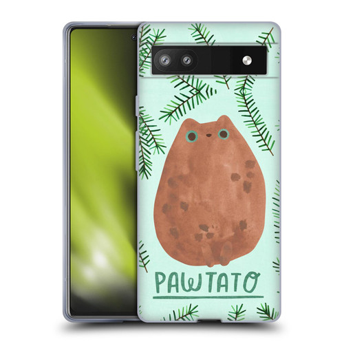 Planet Cat Puns Pawtato Soft Gel Case for Google Pixel 6a