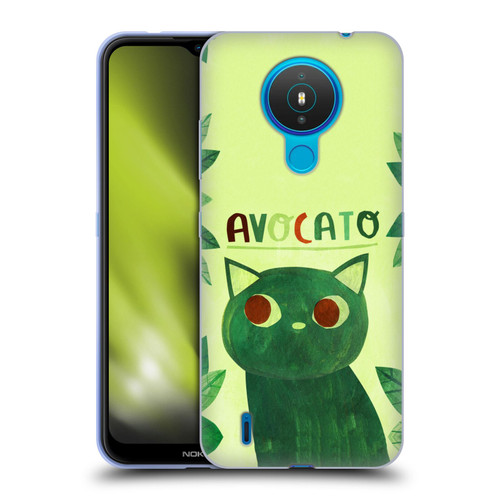Planet Cat Puns Avocato Soft Gel Case for Nokia 1.4