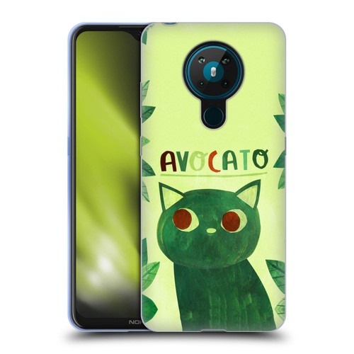 Planet Cat Puns Avocato Soft Gel Case for Nokia 5.3