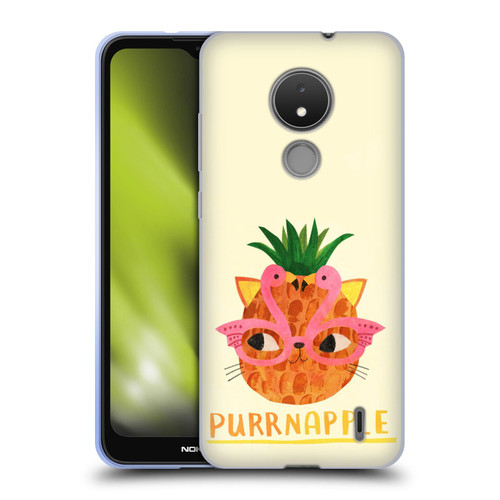Planet Cat Puns Purrnapple Soft Gel Case for Nokia C21