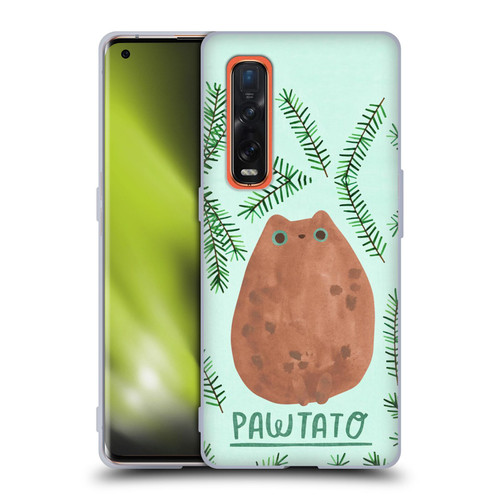 Planet Cat Puns Pawtato Soft Gel Case for OPPO Find X2 Pro 5G