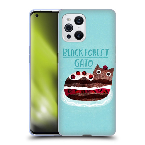 Planet Cat Puns Black Forest Gato Soft Gel Case for OPPO Find X3 / Pro