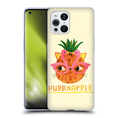 Planet Cat Puns Purrnapple Soft Gel Case for OPPO Find X3 / Pro