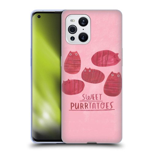 Planet Cat Puns Sweet Purrtatoes Soft Gel Case for OPPO Find X3 / Pro