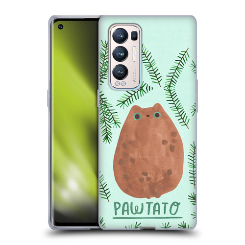 Planet Cat Puns Pawtato Soft Gel Case for OPPO Find X3 Neo / Reno5 Pro+ 5G