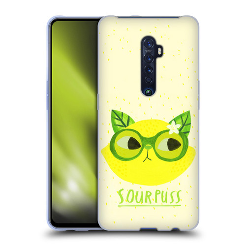 Planet Cat Puns Sour Puss Soft Gel Case for OPPO Reno 2