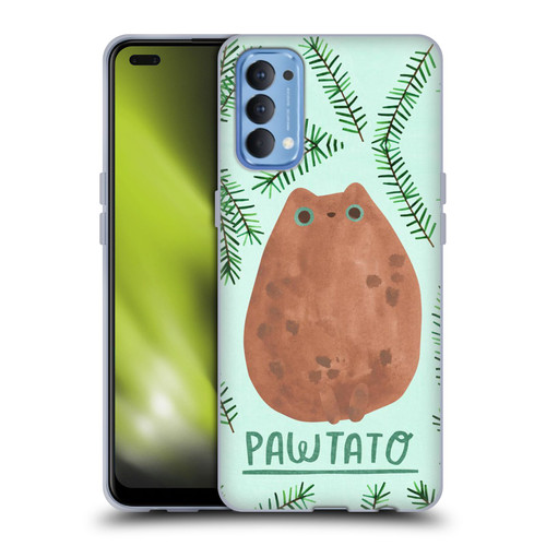 Planet Cat Puns Pawtato Soft Gel Case for OPPO Reno 4 5G