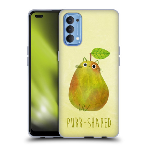 Planet Cat Puns Purr-shaped Soft Gel Case for OPPO Reno 4 5G
