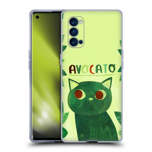 Planet Cat Puns Avocato Soft Gel Case for OPPO Reno 4 Pro 5G