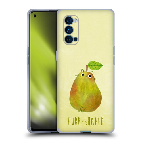 Planet Cat Puns Purr-shaped Soft Gel Case for OPPO Reno 4 Pro 5G