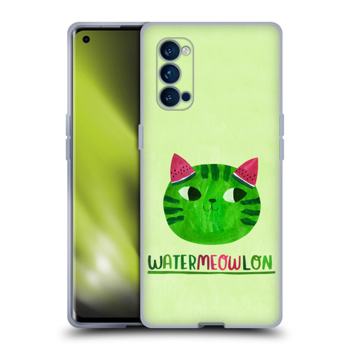 Planet Cat Puns Watermeowlon Soft Gel Case for OPPO Reno 4 Pro 5G
