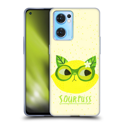 Planet Cat Puns Sour Puss Soft Gel Case for OPPO Reno7 5G / Find X5 Lite