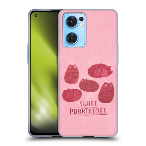 Planet Cat Puns Sweet Purrtatoes Soft Gel Case for OPPO Reno7 5G / Find X5 Lite