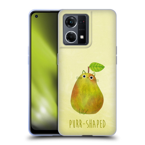 Planet Cat Puns Purr-shaped Soft Gel Case for OPPO Reno8 4G