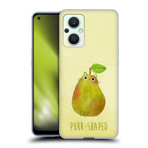 Planet Cat Puns Purr-shaped Soft Gel Case for OPPO Reno8 Lite