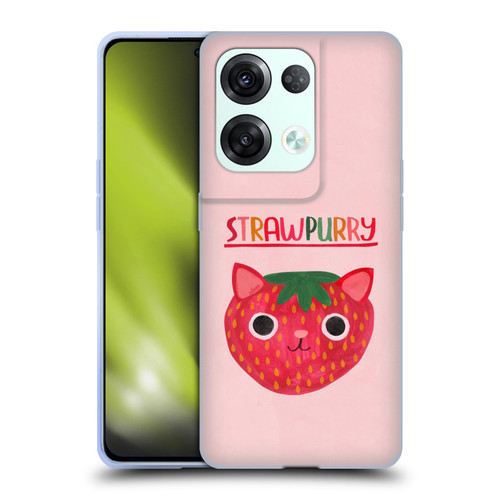 Planet Cat Puns Strawpurry Soft Gel Case for OPPO Reno8 Pro