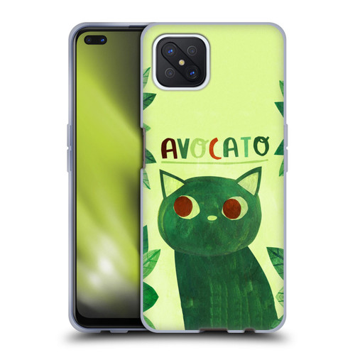 Planet Cat Puns Avocato Soft Gel Case for OPPO Reno4 Z 5G