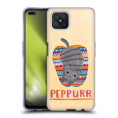 Planet Cat Puns Peppur Soft Gel Case for OPPO Reno4 Z 5G