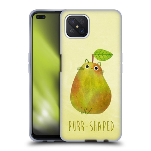 Planet Cat Puns Purr-shaped Soft Gel Case for OPPO Reno4 Z 5G