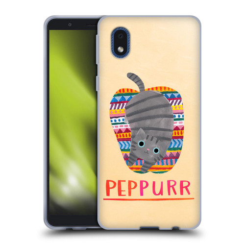 Planet Cat Puns Peppur Soft Gel Case for Samsung Galaxy A01 Core (2020)