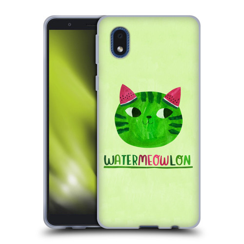 Planet Cat Puns Watermeowlon Soft Gel Case for Samsung Galaxy A01 Core (2020)