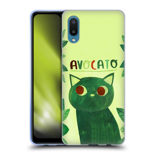 Planet Cat Puns Avocato Soft Gel Case for Samsung Galaxy A02/M02 (2021)