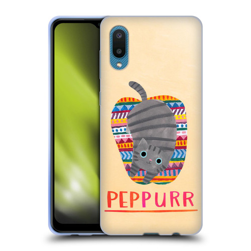 Planet Cat Puns Peppur Soft Gel Case for Samsung Galaxy A02/M02 (2021)