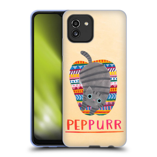Planet Cat Puns Peppur Soft Gel Case for Samsung Galaxy A03 (2021)