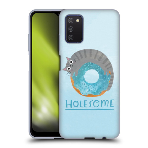 Planet Cat Puns Holesome Soft Gel Case for Samsung Galaxy A03s (2021)